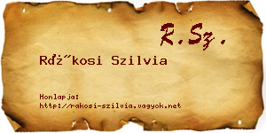 Rákosi Szilvia névjegykártya